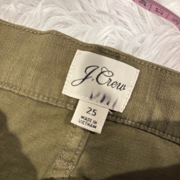 J. Crew Jeans 9" Billie Demi Boot Crop Olive Green Stretch Size 25 Style AQ781 - Picture 6 of 13